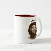 Che Guevara-Lächeln "Beifall " Zweifarbige Tasse (VorderseiteRechts)