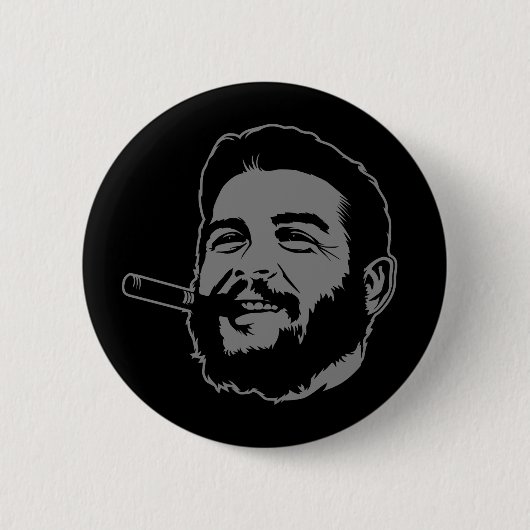 Che Guevara mit Cigar Portrait Button (Vorderseite)