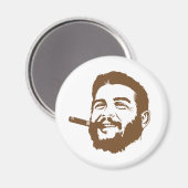 Che Guevara mit Cigar Portrait Magnet (Vorderseite/Rückseite)