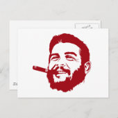 Che Guevara mit Cigar Portrait Postkarte (Vorne/Hinten)