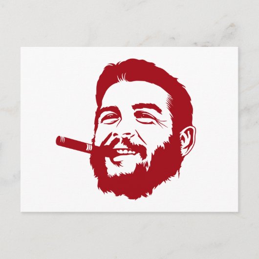 Che Guevara mit Cigar Portrait Postkarte (Vorderseite)
