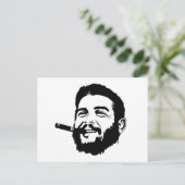 Che Guevara mit Cigar Portrait Postkarte (Stehend Vorderseite)