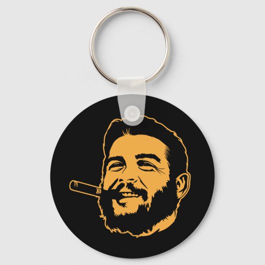 Che Guevara mit Cigar Portrait Schlüsselanhänger (Vorderseite)