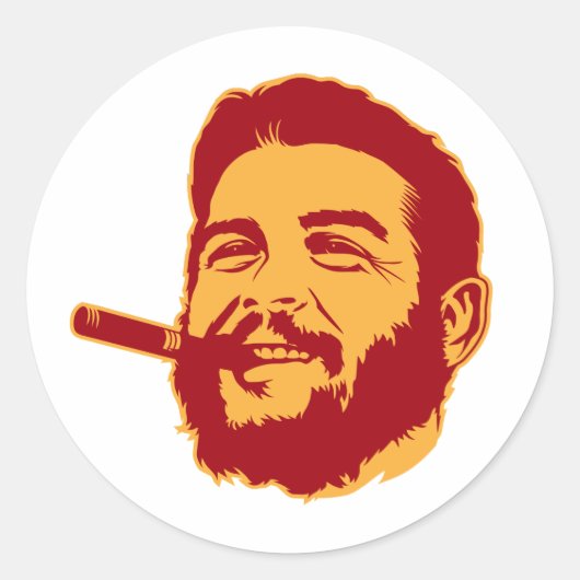 Che Guevara mit Cigar Portrait Sticker (Vorderseite)