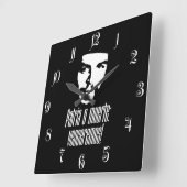 Che Guevara Quadratische Wanduhr (Winkel)