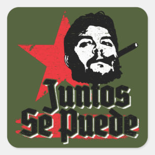 Che Guevara Revolutionär Leben Juntos Se Puede Quadratischer Aufkleber