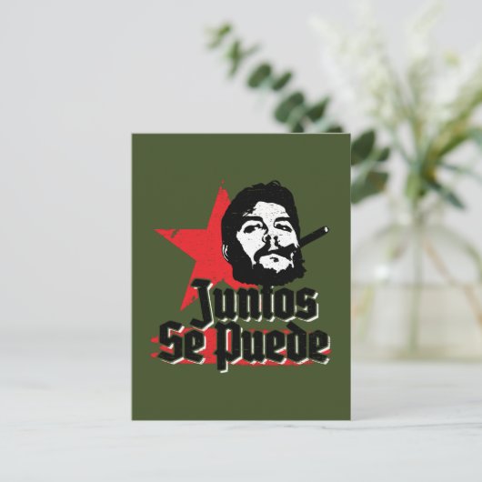 Che Guevara Revolutionär Zitat Juntos Se Puede Postkarte (Stehend Vorderseite)