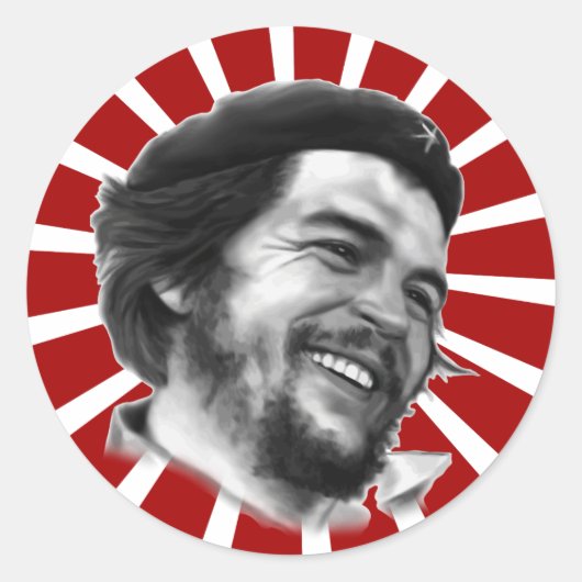 Che Guevara Runder Aufkleber (Vorderseite)