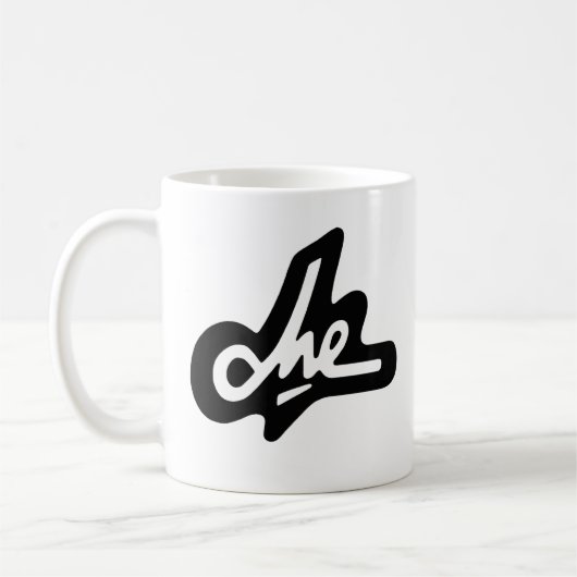 Che Guevara schwarze Unterzeichnungs-Kaffee-Tasse Kaffeetasse (Links)