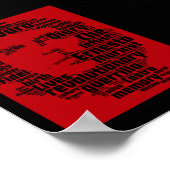 Che Guevara Wort Cloud Print Poster (Ecke)