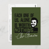Che Guevara Zitat - Jeder allein verdient nichts Postkarte (Vorne/Hinten)