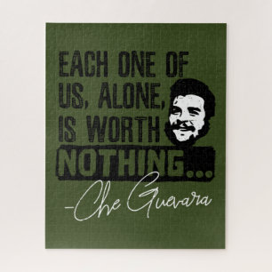 Che Guevara Zitat - Jeder allein verdient nichts Puzzle