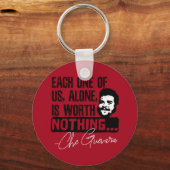 Che Guevara Zitat - Jeder allein verdient nichts Schlüsselanhänger (Vorderseite)