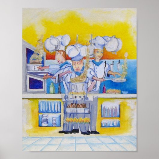 Che if at work Oil painting Poster (Vorne)