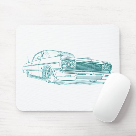 Che Impala Lowrider 1964 Mousepad (Mit Mouse)