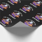 Che-miss-Try Funny Science Chemistry Pun Dark BG Geschenkpapier (Ecke)