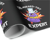 Che-miss-Try Funny Science Chemistry Pun Dark BG Geschenkpapier (Rolleneckpunkt)