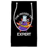 Che-miss-Try Funny Science Chemistry Pun Dark BG Kleine Geschenktüte (Vorderseite)