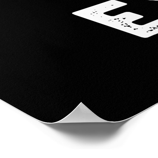 Che-miss-Try Funny Science Chemistry Pun Dark BG Poster (Ecke)