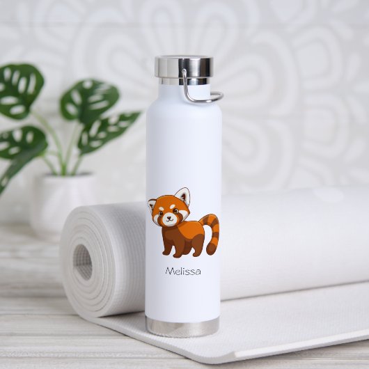 Che Red Panda Benutzerdefinierter Name Trinkflasche (Yoga (gedreht))