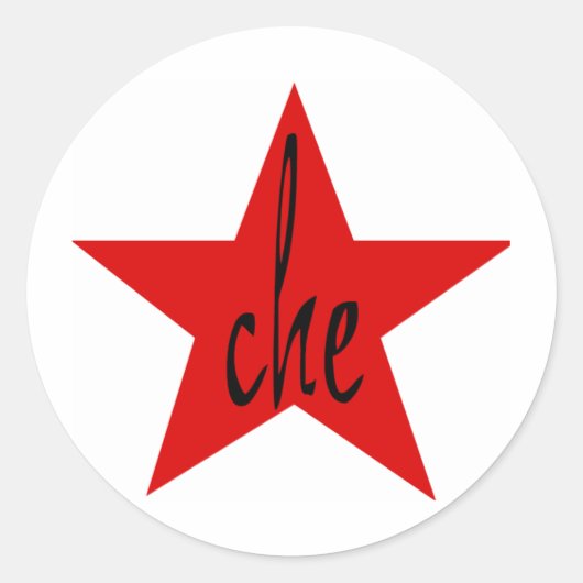 Che Red Star! Runder Aufkleber (Vorderseite)