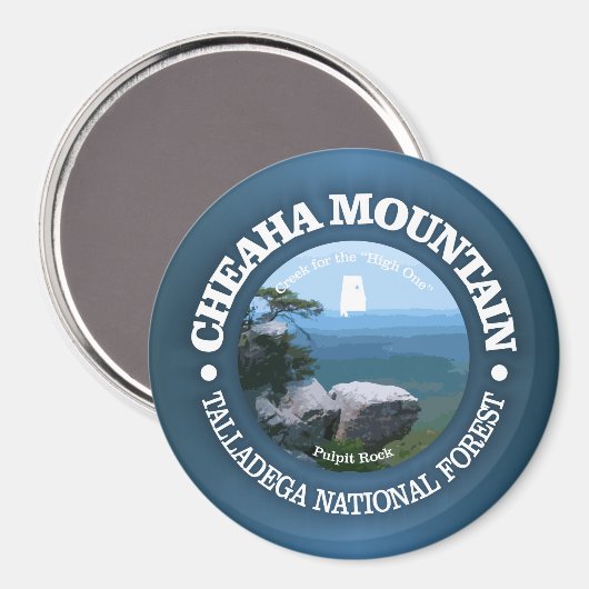 Cheaha Mountain Magnet (Vorderseite/Rückseite)