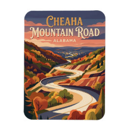 Cheaha Mountain Road Alabama Magnet