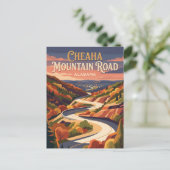 Cheaha Mountain Road Alabama Postkarte (Stehend Vorderseite)