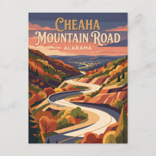 Cheaha Mountain Road Alabama Postkarte