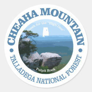 Cheaha Mountain Runder Aufkleber