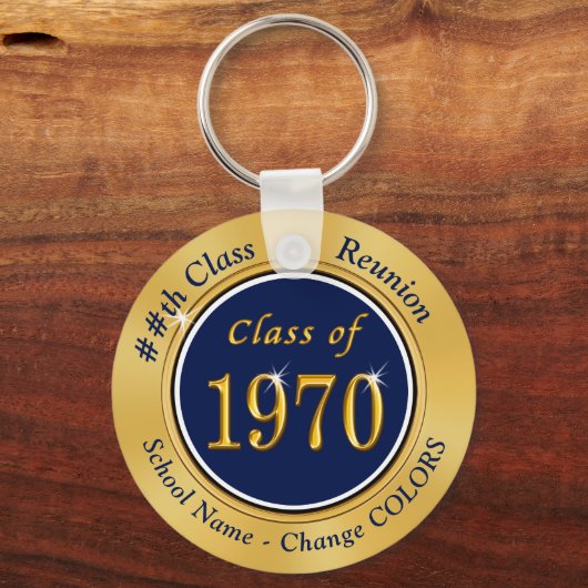 Cheap 50th Class Wiedersehen Gifts, Class of 1970 Schlüsselanhänger (Rückseite)
