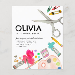 Cheap Art Artist Paint Party Malerei Geburtstag Flyer