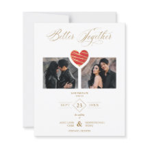 Cheap Better Together Red Golden Heart 2 Photos