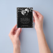 Cheap Black Silver Glitzer Beleuchtung Geburtstag Flyer (Gruppe)