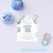 Cheap Boy Elephant Balloons 1. Geburtstag Flyer (Einzeln)