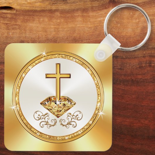 Cheap Christian, Personalized Photo Party Favors,  Schlüsselanhänger (Rückseite)