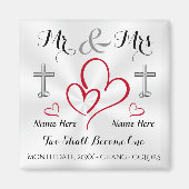 Cheap Christian Wedding Favors PERSONALIZED Magnet (Vorne)