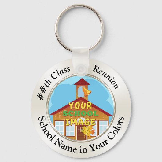 Cheap Class Reunion Gifts YOUR PHOTO, TEXT Schlüsselanhänger (Vorderseite)