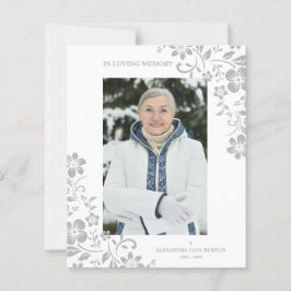 Cheap Classic Grey Floral Funeral Service Photo