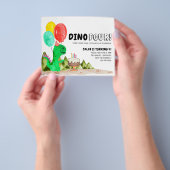 Cheap Dino FOUR Balloon Dinosaur 4. Geburtstag Flyer (Gruppe)