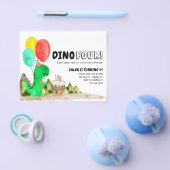 Cheap Dino FOUR Balloon Dinosaur 4. Geburtstag Flyer (Einzeln)