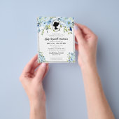 Cheap Dusty Blue Floral Regency Era Brautparty Flyer (Gruppe)