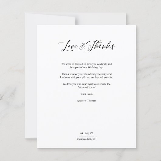 Cheap Elegant Photo Lace Effect Whimsical Script (Rückseite)