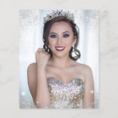 Cheap Emerald Green Silver Gown Foto Quinceanera Flyer (Hinten)