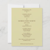 Cheap Floral Frame Elegant Photo Funeral (Rückseite)