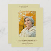 Cheap Floral Frame Elegant Photo Funeral (Vorne/Hinten)