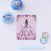 Cheap Floral Light Purple Princess Quinceanera Flyer (Einzeln)