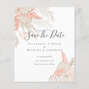 CHEAP Foto Rett Dates PAMPAS GRASS Terracotta Flyer