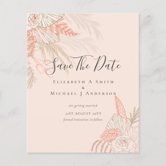 CHEAP Foto Rett Dates PAMPAS GRASS Terracotta Flyer (Vorne)