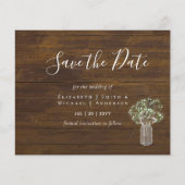 CHEAP Foto Rett Dates Rustic Gypsophila Mason Jar (Vorderseite)